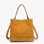 Mustard Yellow Sueded Bucket Shoulder Bag