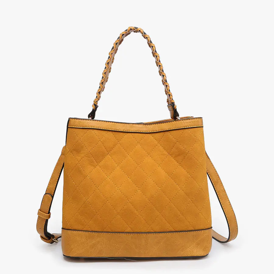 Mustard Yellow Sueded Bucket Shoulder Bag