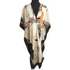 Spring Kimono - Animal Print, Cream and Multicolor