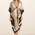 Spring Kimono - Animal Print, Cream and Multicolor