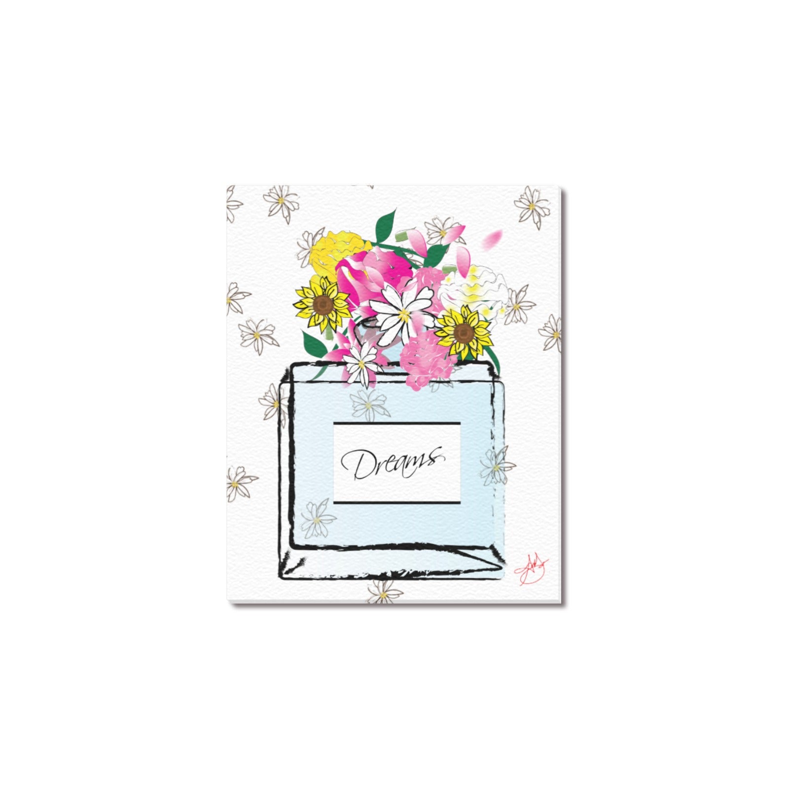 (Custom Order) AMMA JO Fashion & Dreams Bottle Frame Canvas Print 8"x10"