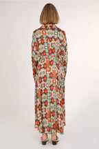 High Low Belted Multicolor Dress