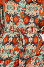 High Low Belted Multicolor Dress