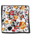 Black Trim Floral Scarf