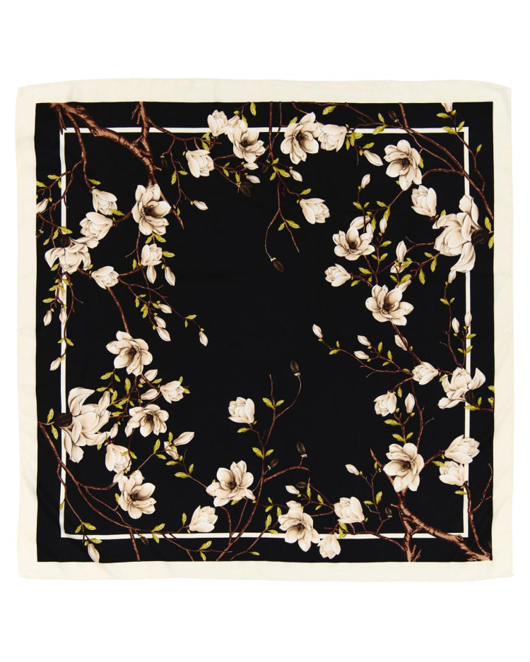 Black Floral Gardens Scarf