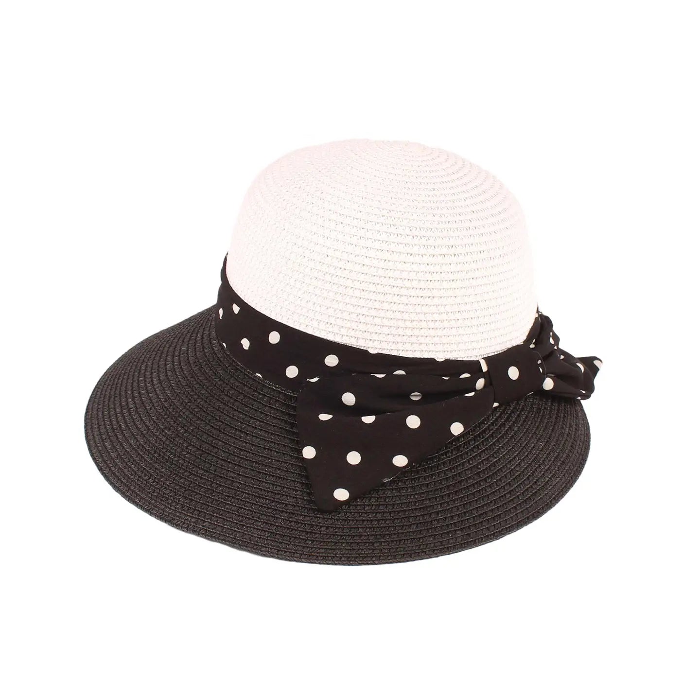 Polka Dot Paper Braided Hat