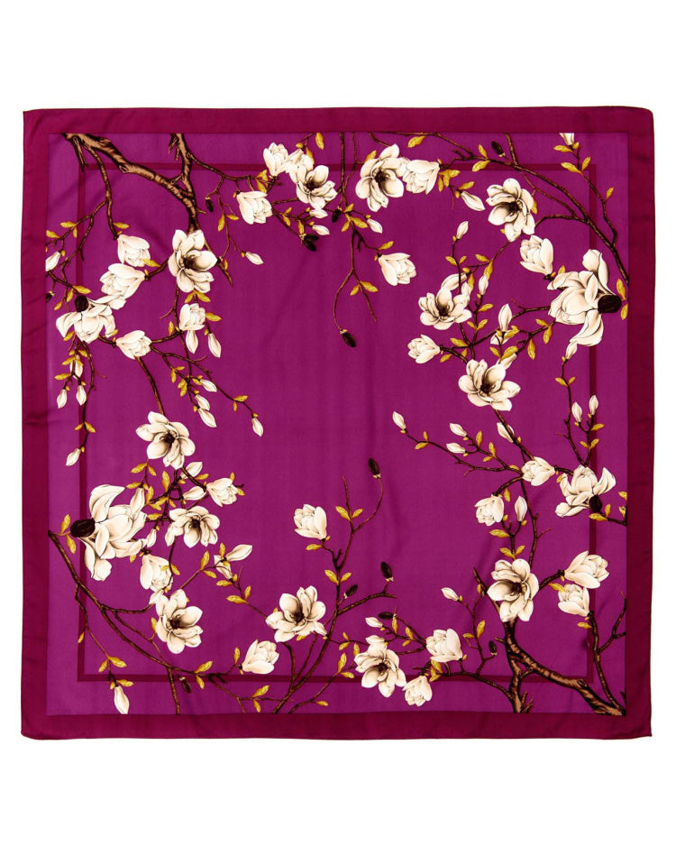 Burgundy Floral Scarf