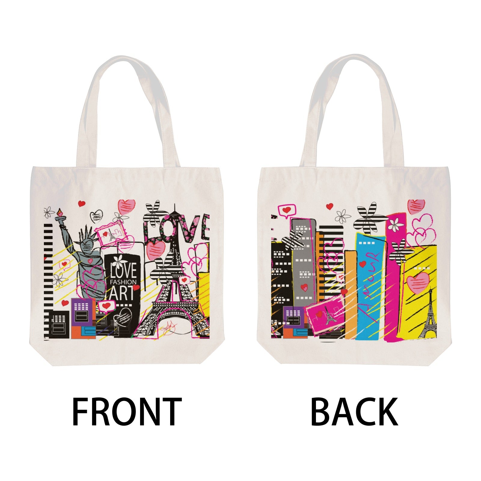 AMMA JO Artwork Canvas Bag (City Amour)