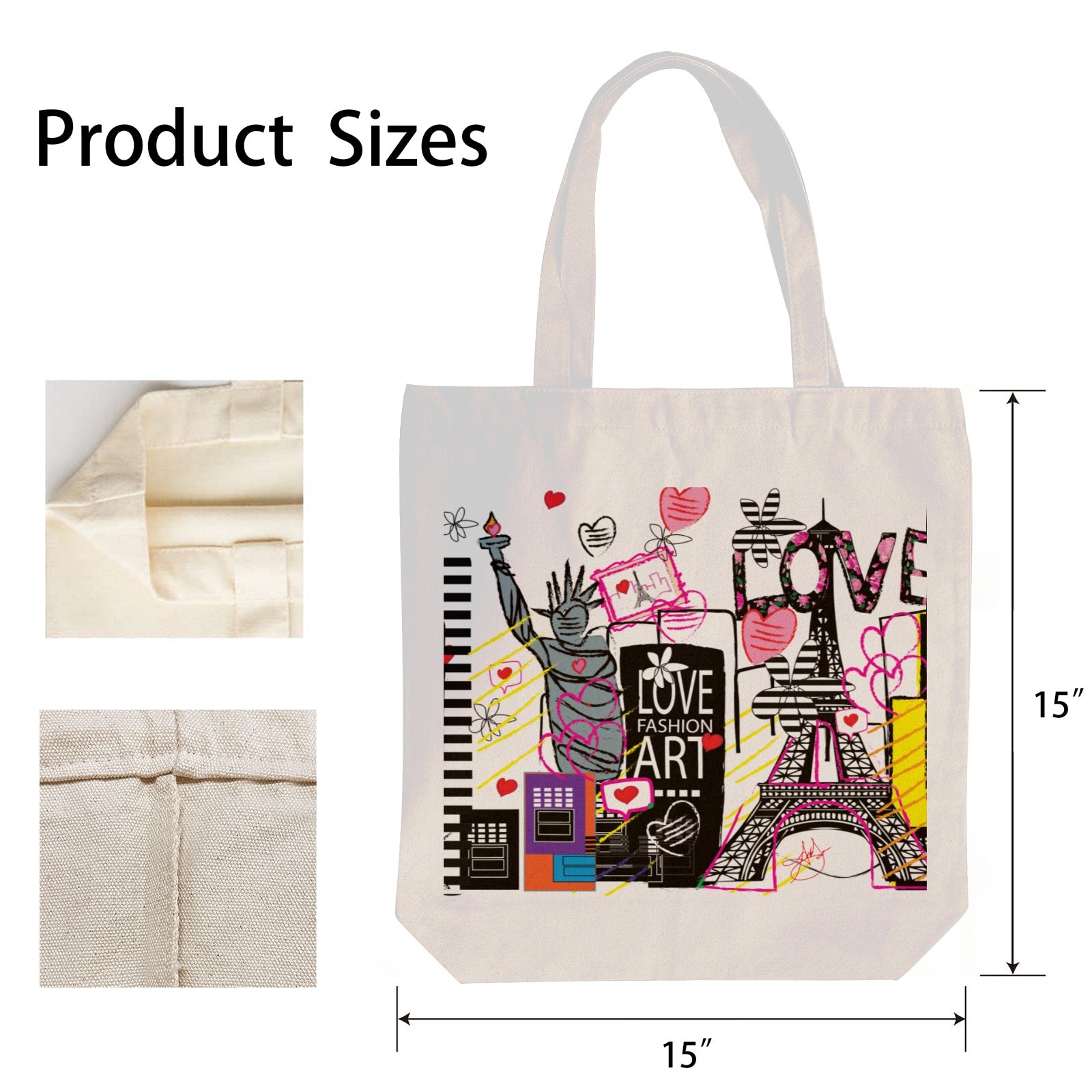 AMMA JO Artwork Canvas Bag (City Amour)