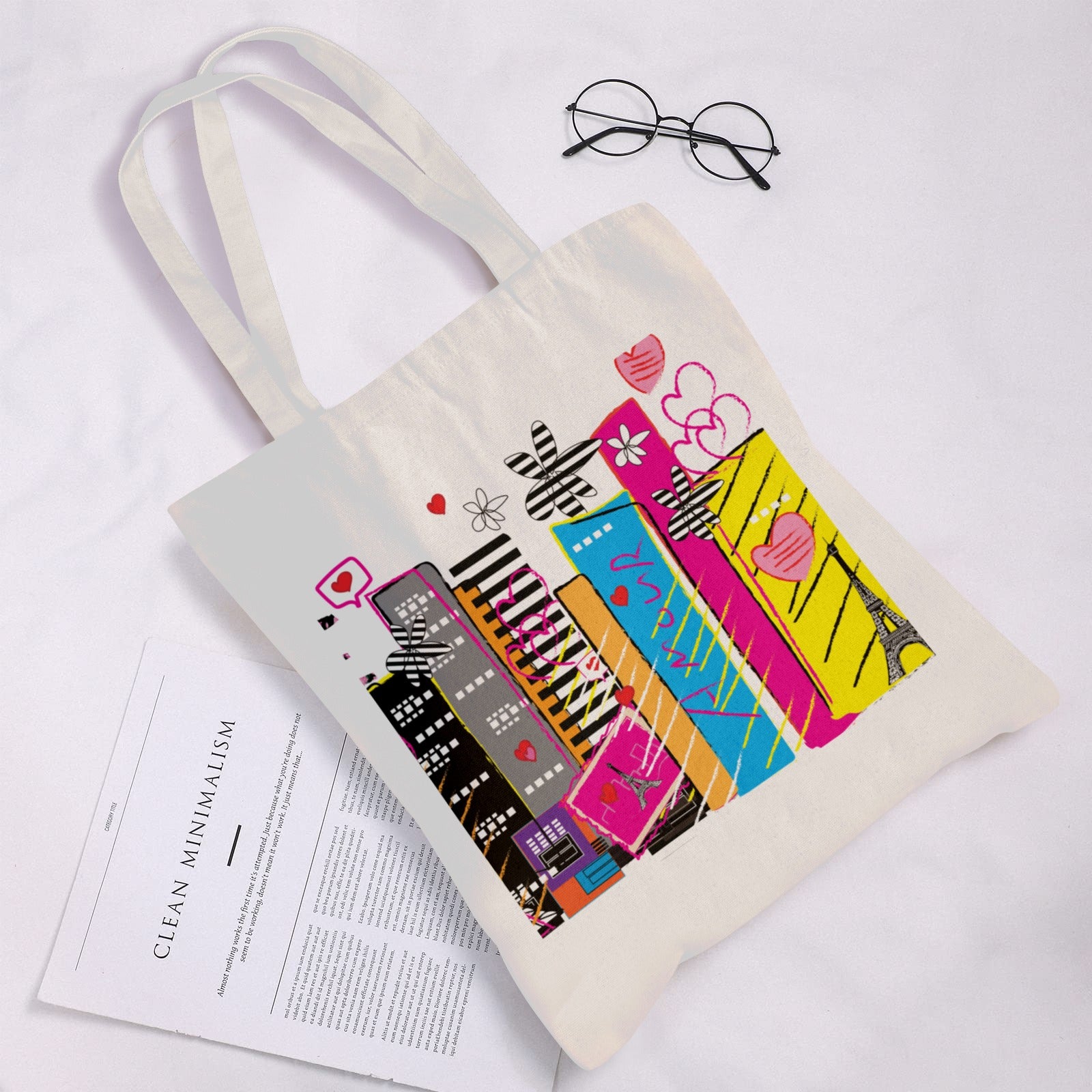 AMMA JO Artwork Canvas Bag (City Amour)