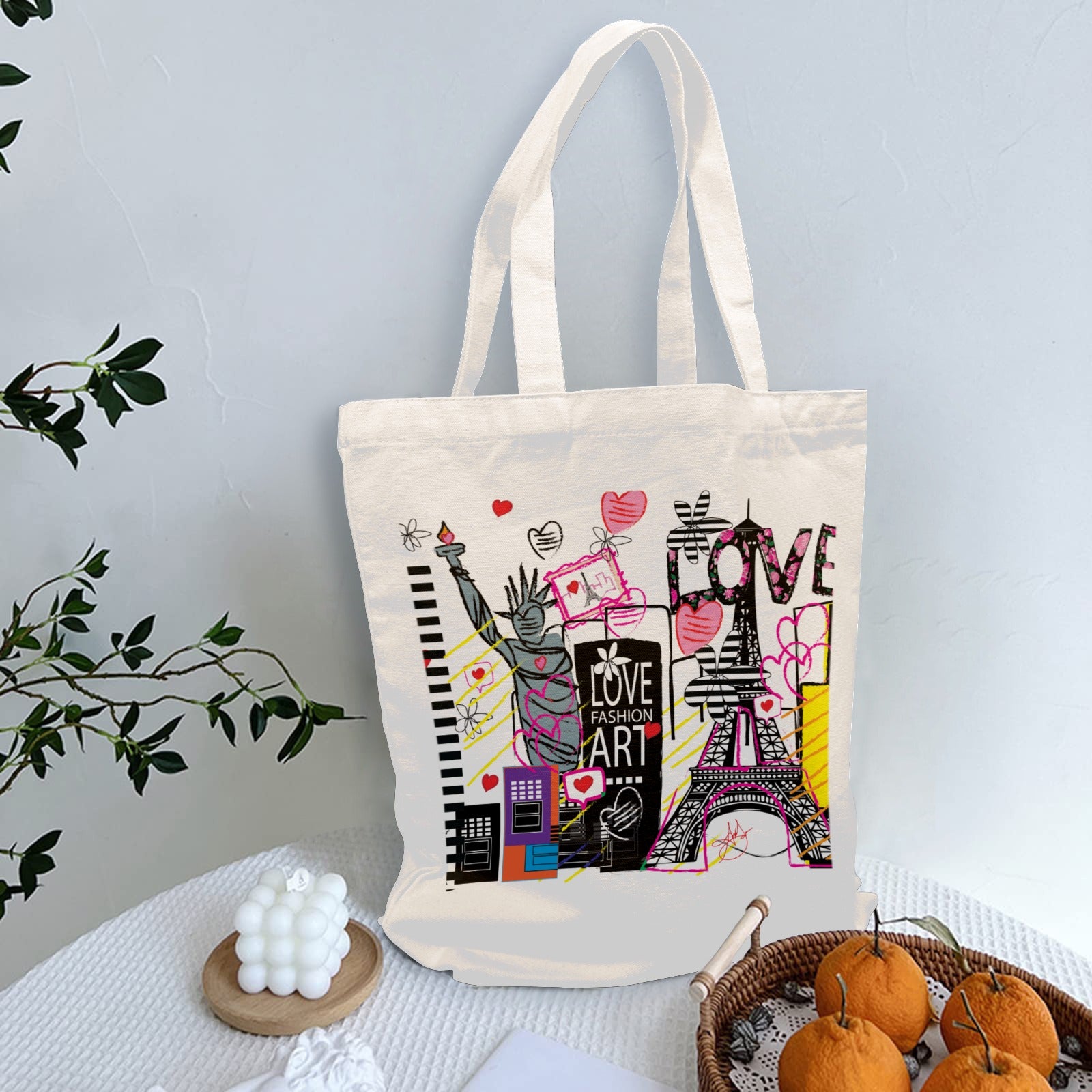 AMMA JO Artwork Canvas Bag (City Amour)
