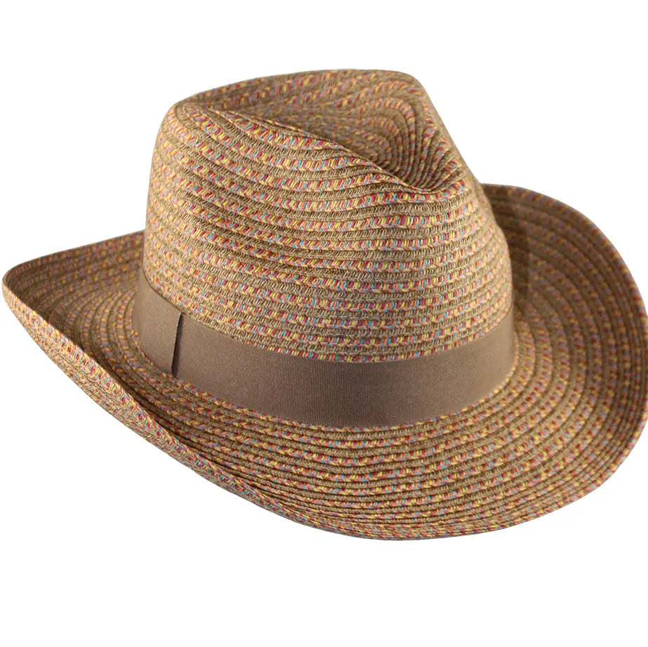 Wired Rim Brown and Multicolor Cowboy Hat