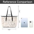 (Custom Order) AMMA JO Artwork Series Winter White Stencil Tote