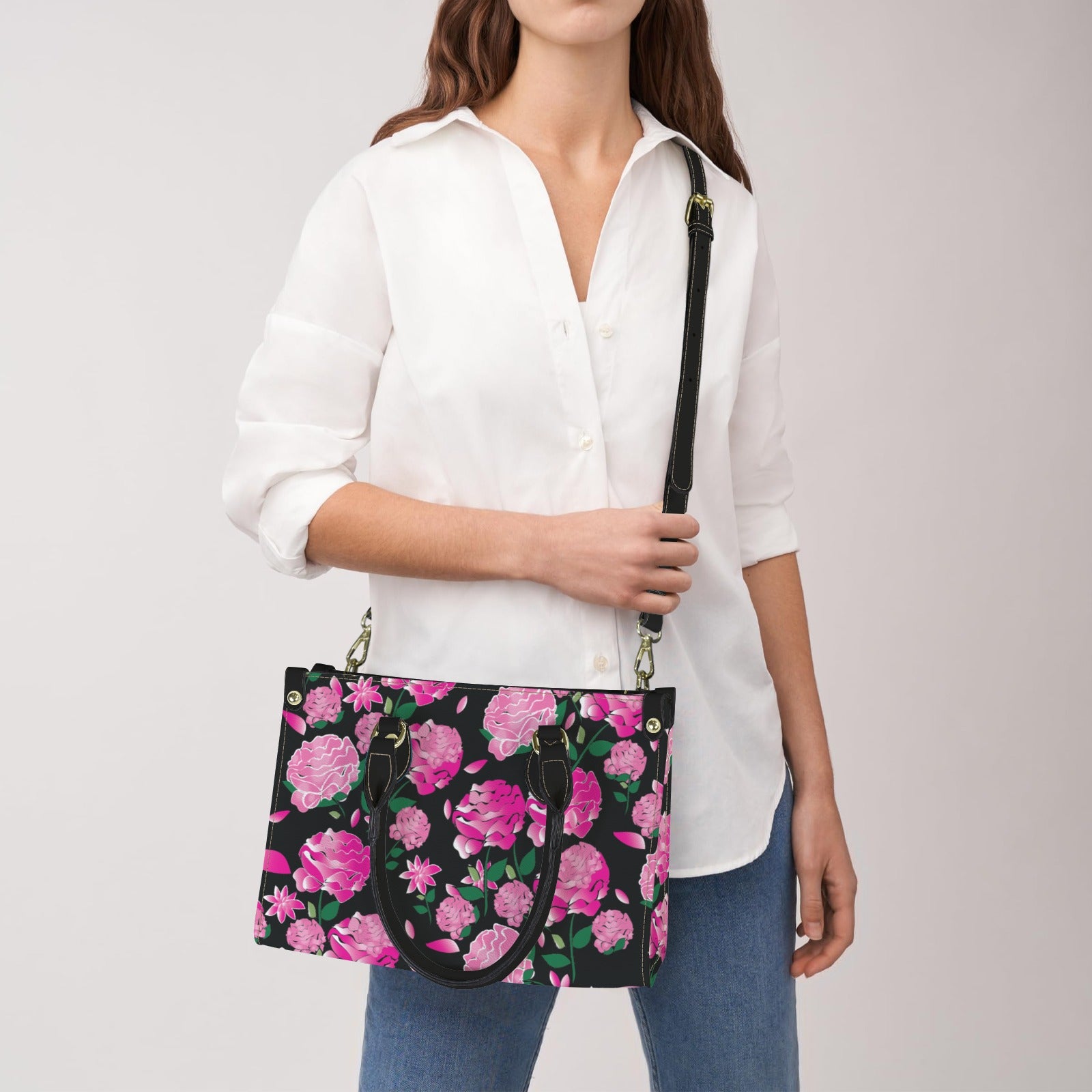 Artwork Shoulder Bag - Peony