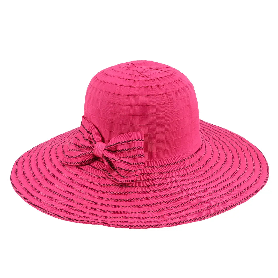 Fuchsia Floral Embellished Spring Hat