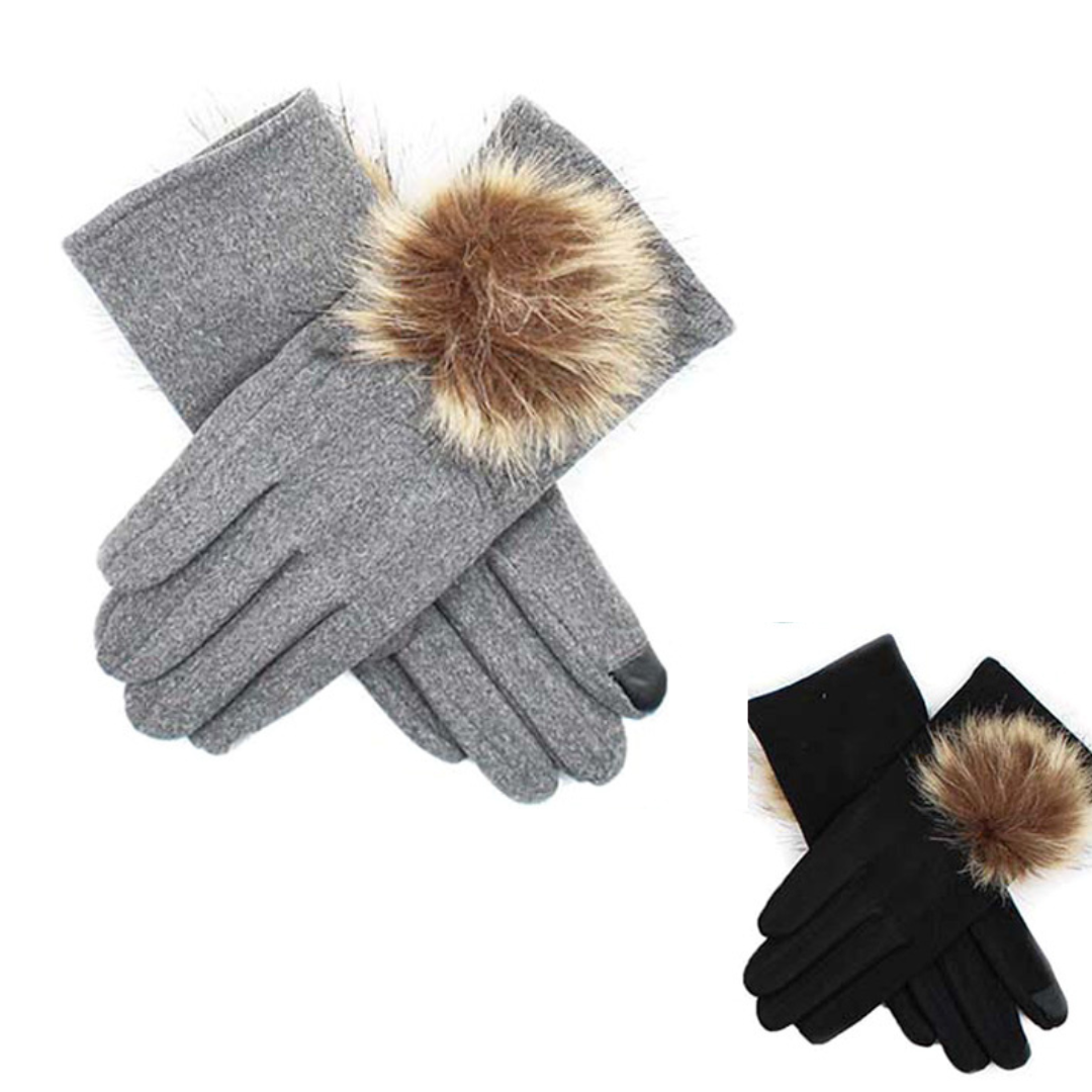 Touchscreen Pom Pom Gloves