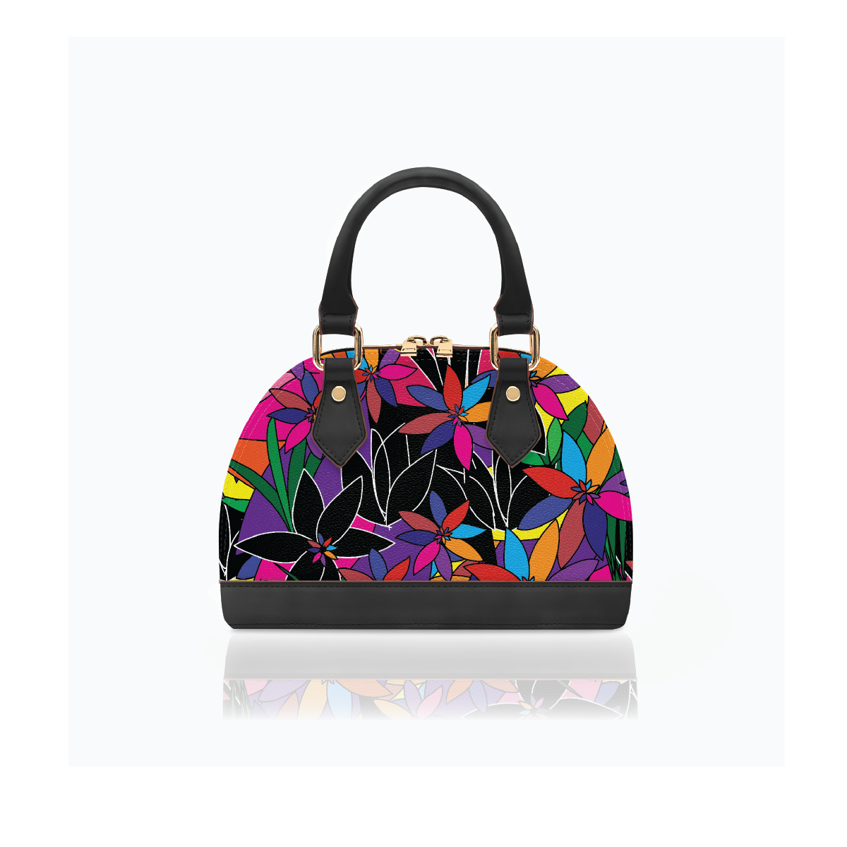 Top Handle Crescent Crossbody Bag - La Fleur