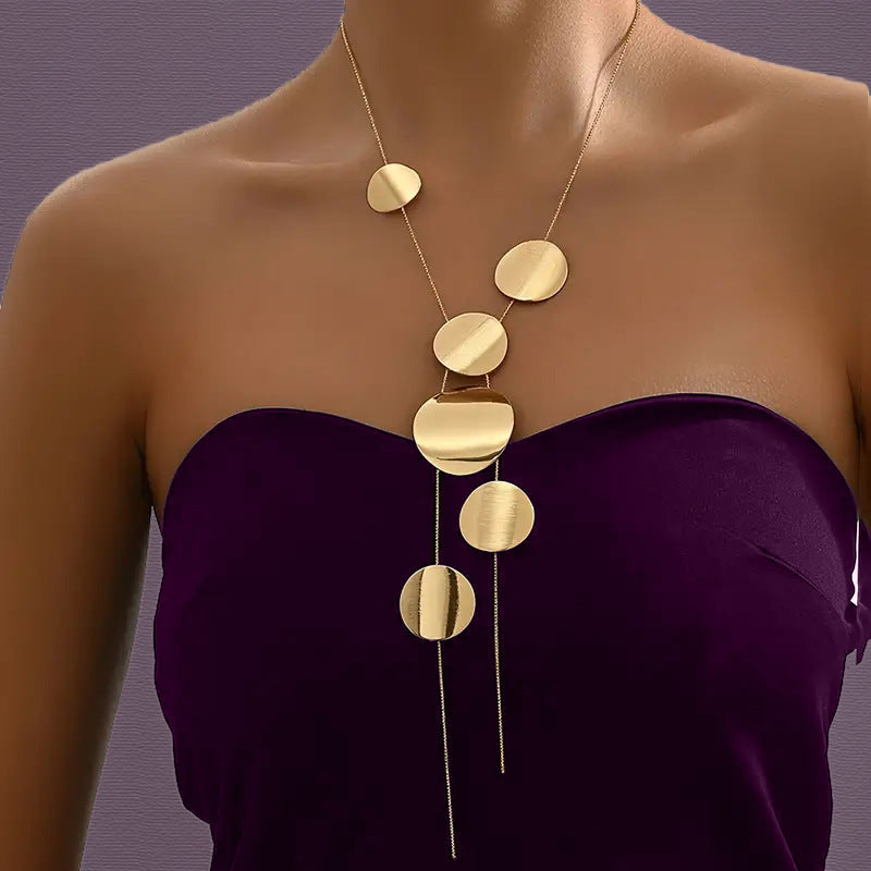 Gold Coin Layered Necklace