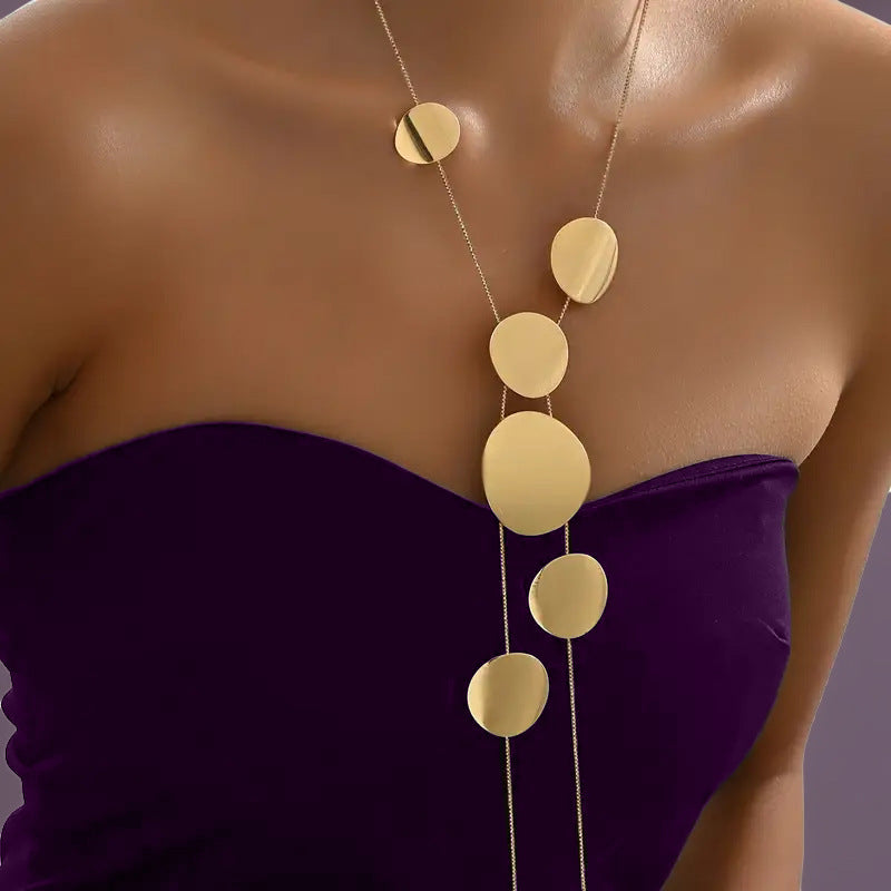 Gold Coin Layered Necklace