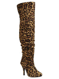 Leopard Print High Boots