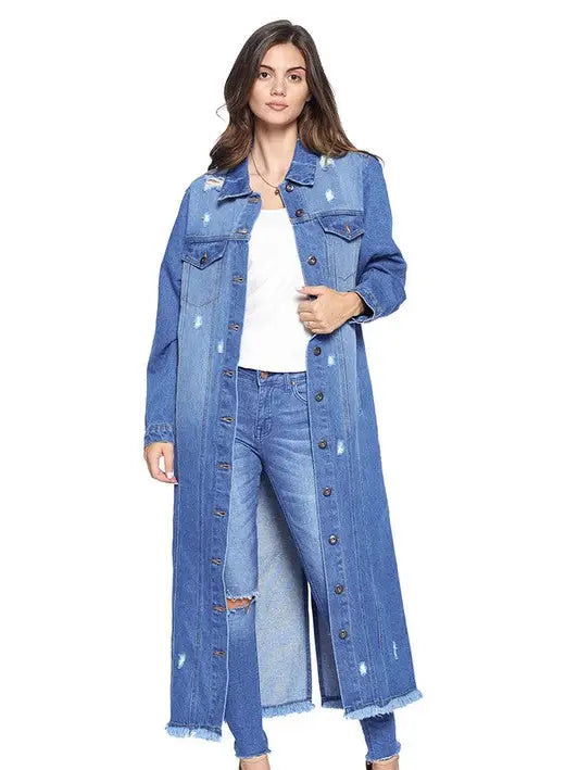 Denim Duster - Medium Wash