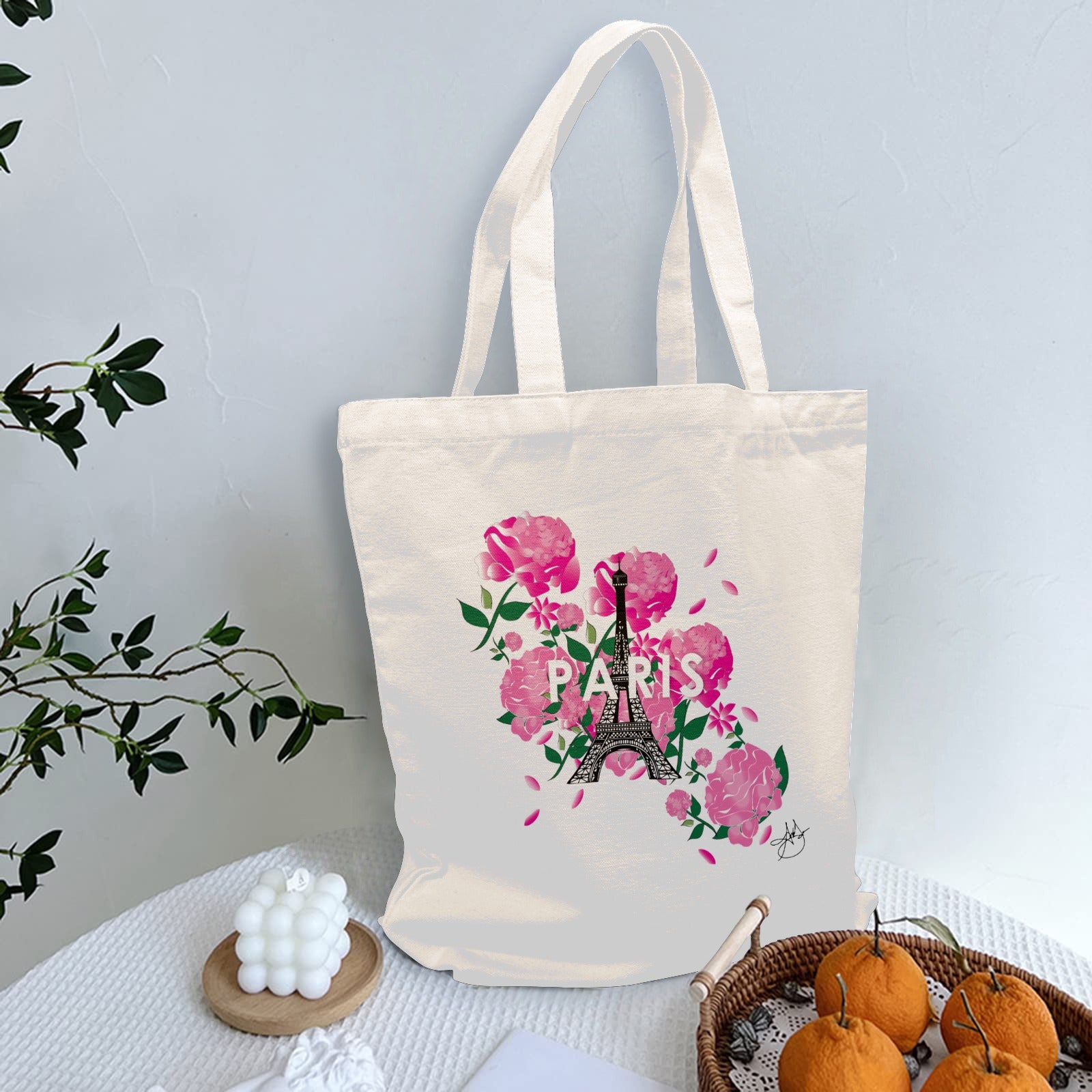 AMMA JO Artwork Canvas Bag (Peony Paris)