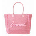 Pink Woven Summer Bag