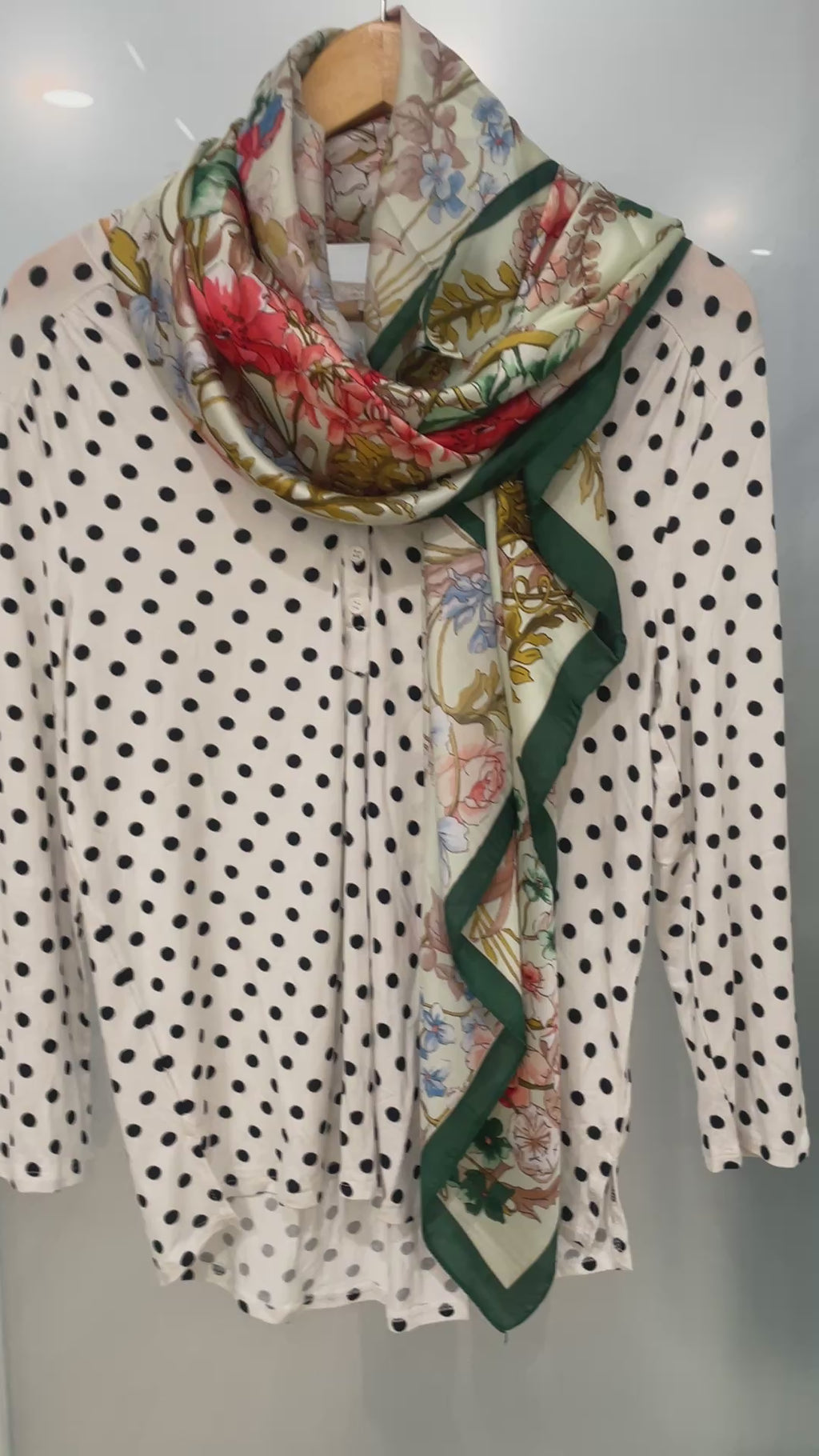 Green Multi Floral Scarf