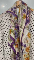 Purple Multi Floral Scarf