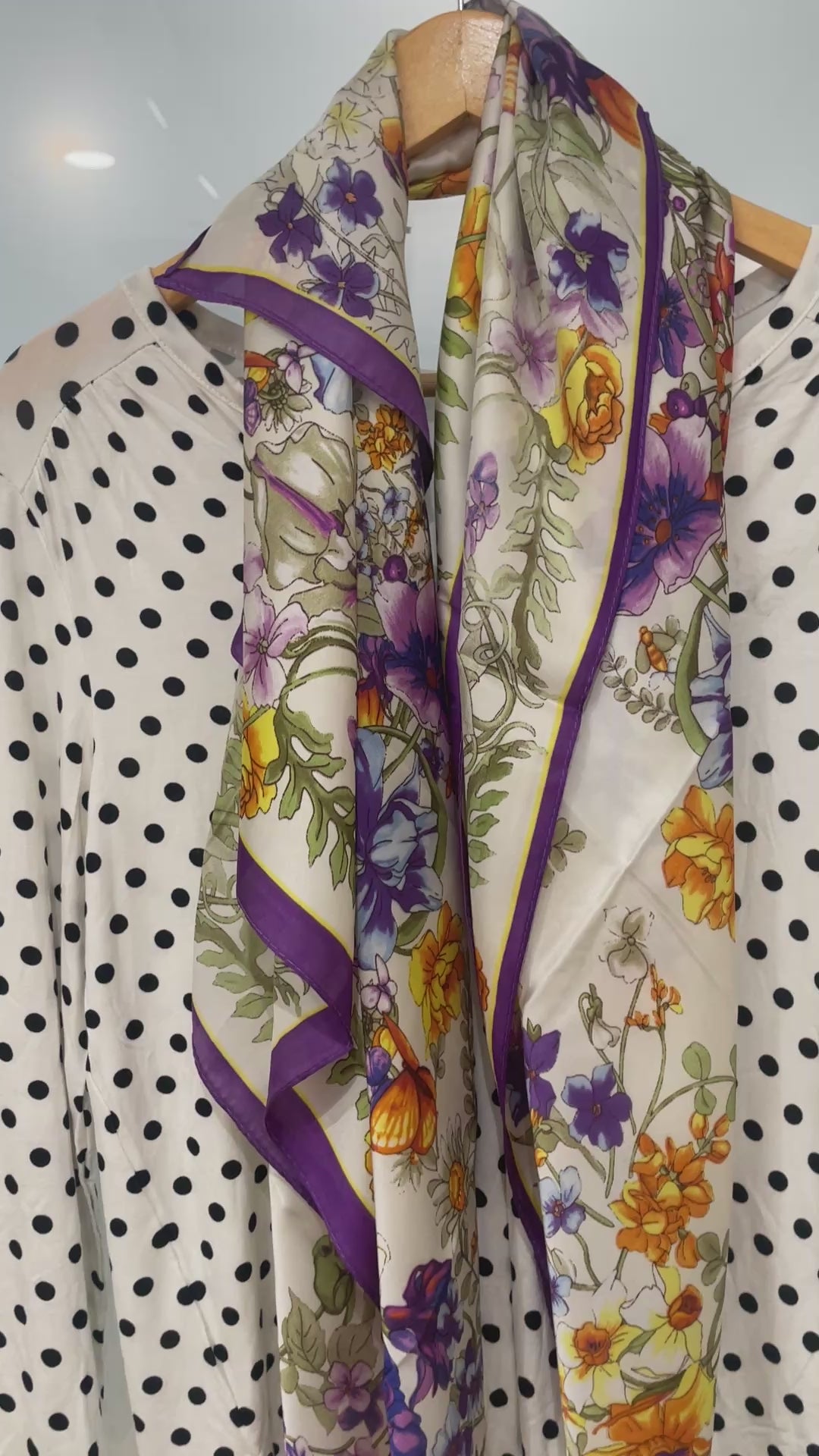 Purple Multi Floral Scarf
