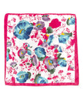 Pink Trim Floral Scarf