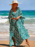 Relaxed Fit Teal Green Kaftan / Moo Moo