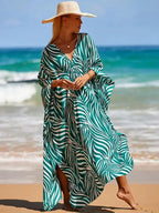 Relaxed Fit Teal Green Kaftan / Moo Moo