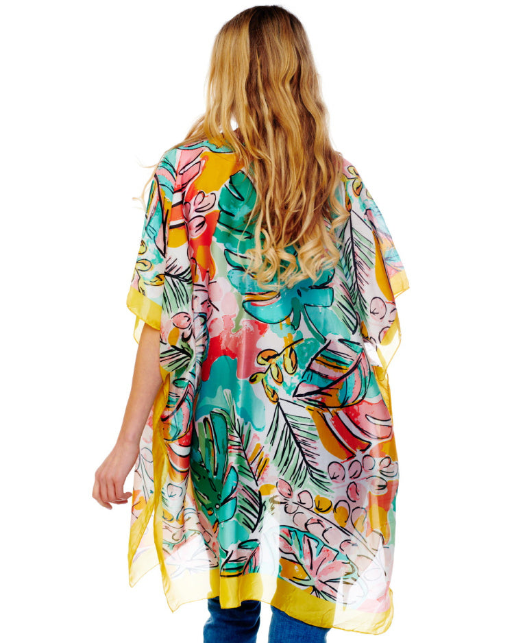Tropic Kimono - Green, Yellow, Multi