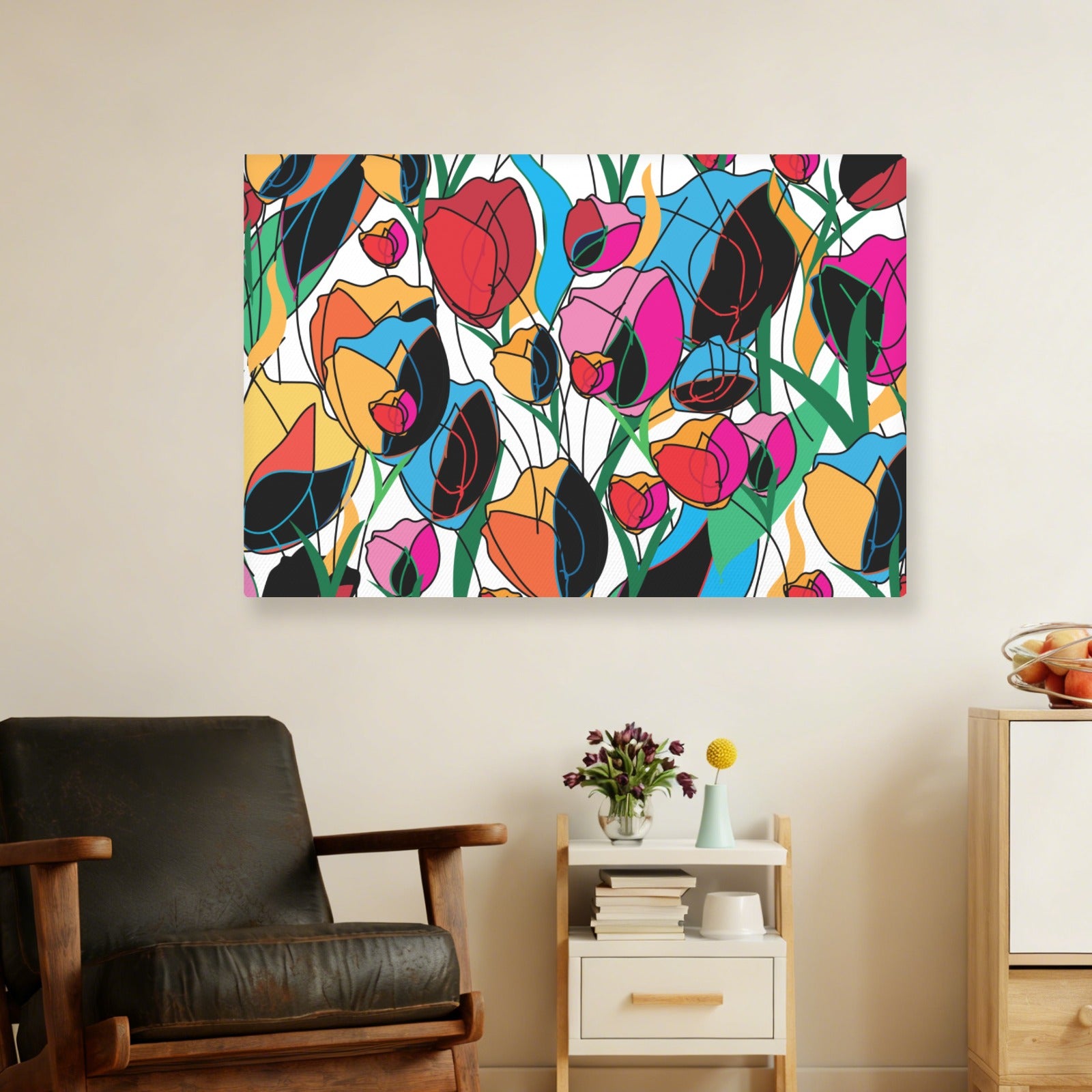 (Custom Order) Tulip Canvas Frame Canvas Print 36"x24"