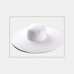 White Wide Brim Oversized Floppy Sun Hat