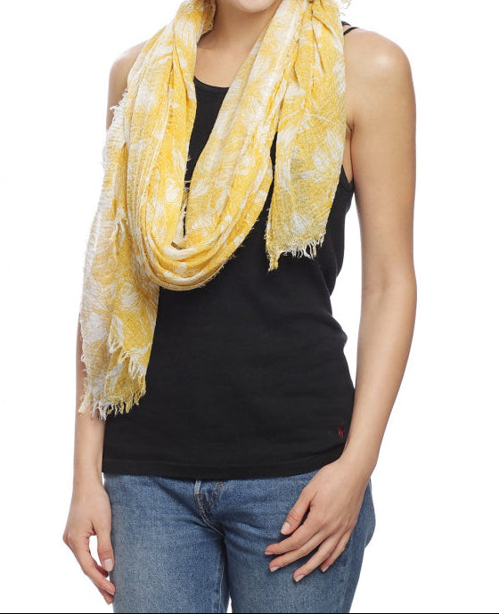 Yellow and Cream Spring Scarf