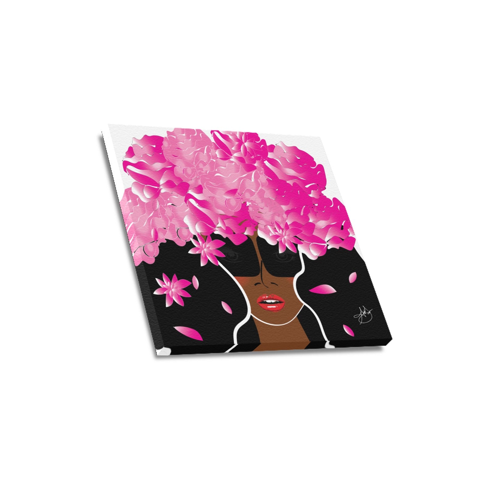 Custom Order - Cocoa Peony Office Canvas Print  16"x16"