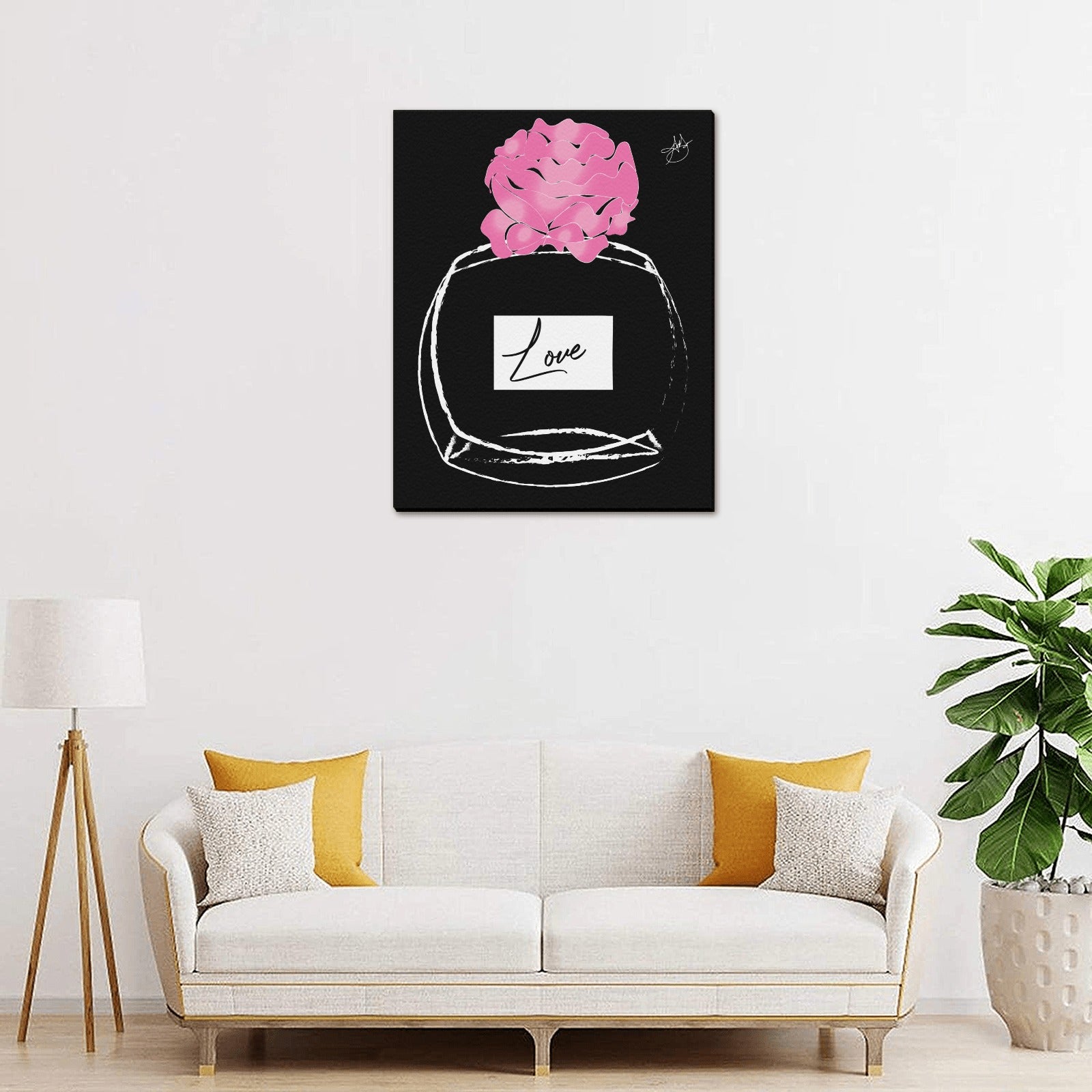 (Custom Order) AMMA JO ARTWORK LOVE ART Office PRINT Frame Canvas Print 16"x20"