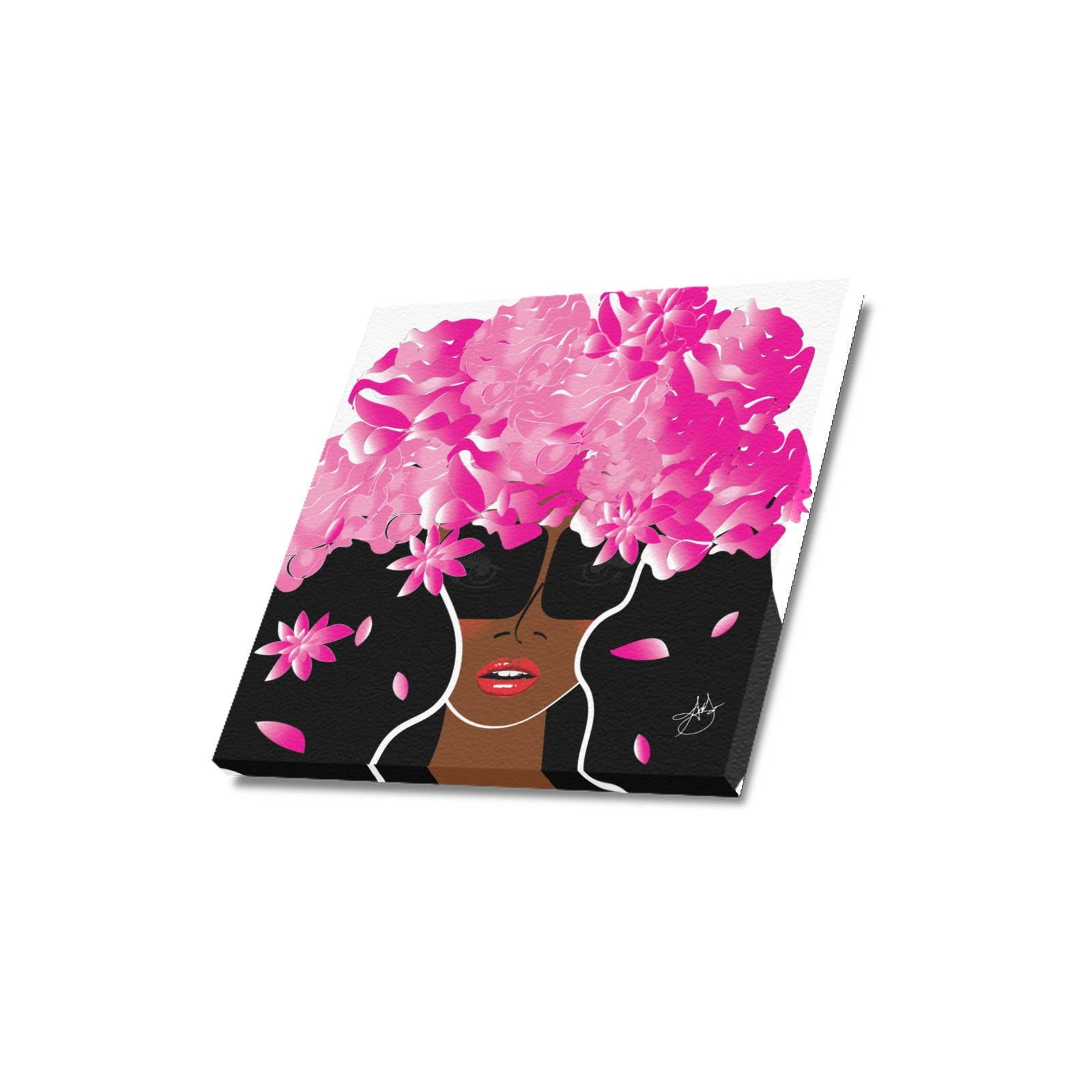 Custom Order - Cocoa Peony Office Canvas Print  16"x16"