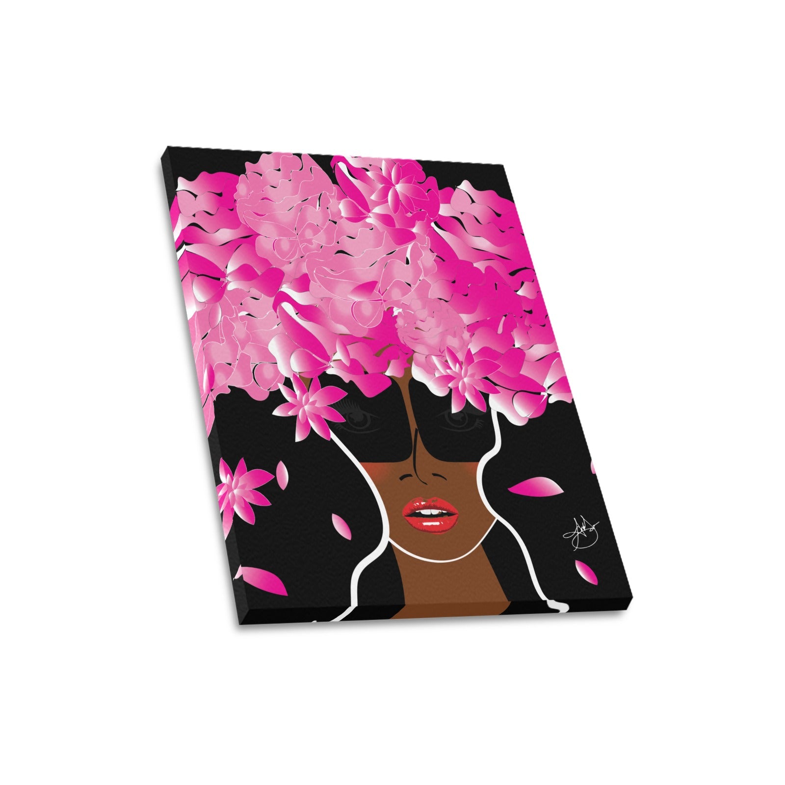 (Custom Order) AMMA JO Cocoa Peony Office Frame Canvas Print 16"x20"