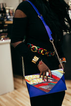 AMMA JO Blue Signature Wild Thing Clutch