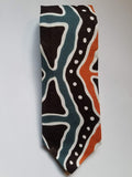 Brown/Orange/Teal Ethiopian Necktie - Men's Tie Made in Africa