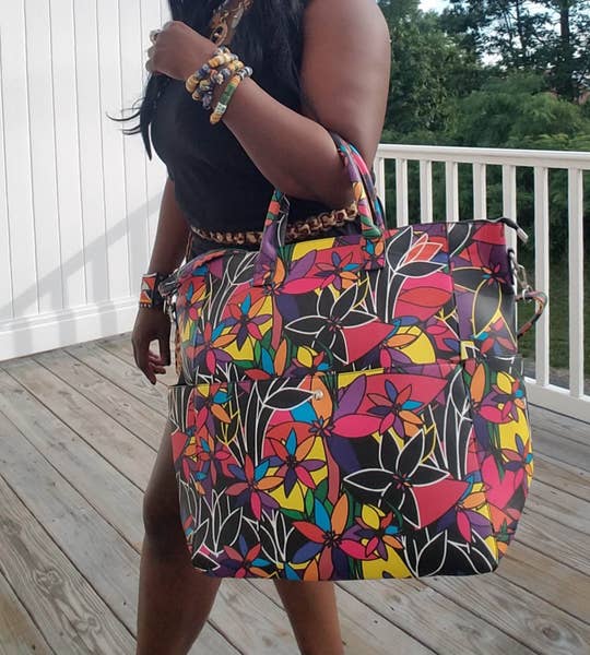 AMMA JO La Fleur Satchel Tote