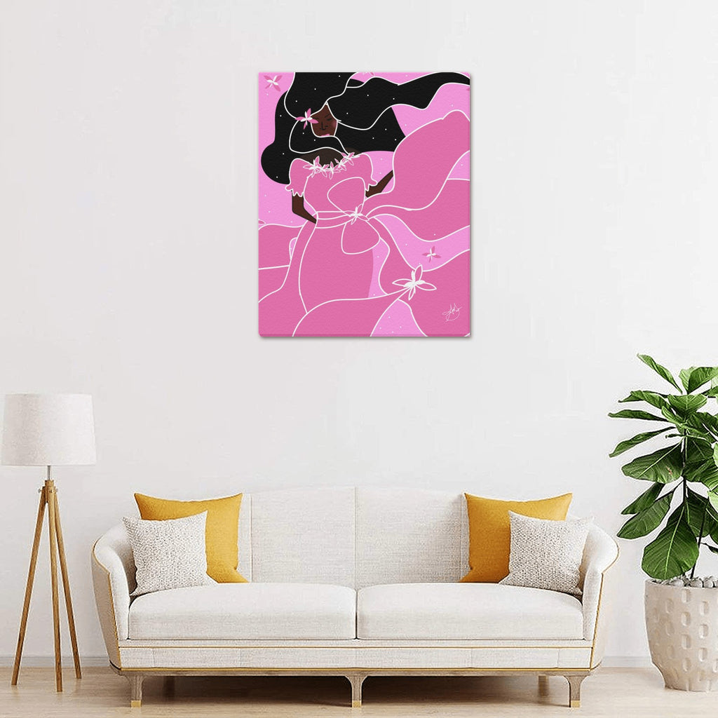 (Custom Order) AMMA JO ARTWORK COCOA ROSE Office Print 16 X 20 Frame Canvas Print 16"x20"
