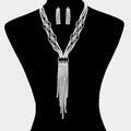 Elegant Sparking Necklace and Earring Jewelry Set