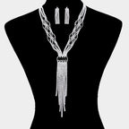 Elegant Sparking Necklace and Earring Jewelry Set