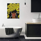 (Custom Order) AMMA JO COCOA SUNFLOWER OFFICE ARTWORK Canvas Print 16"x20"