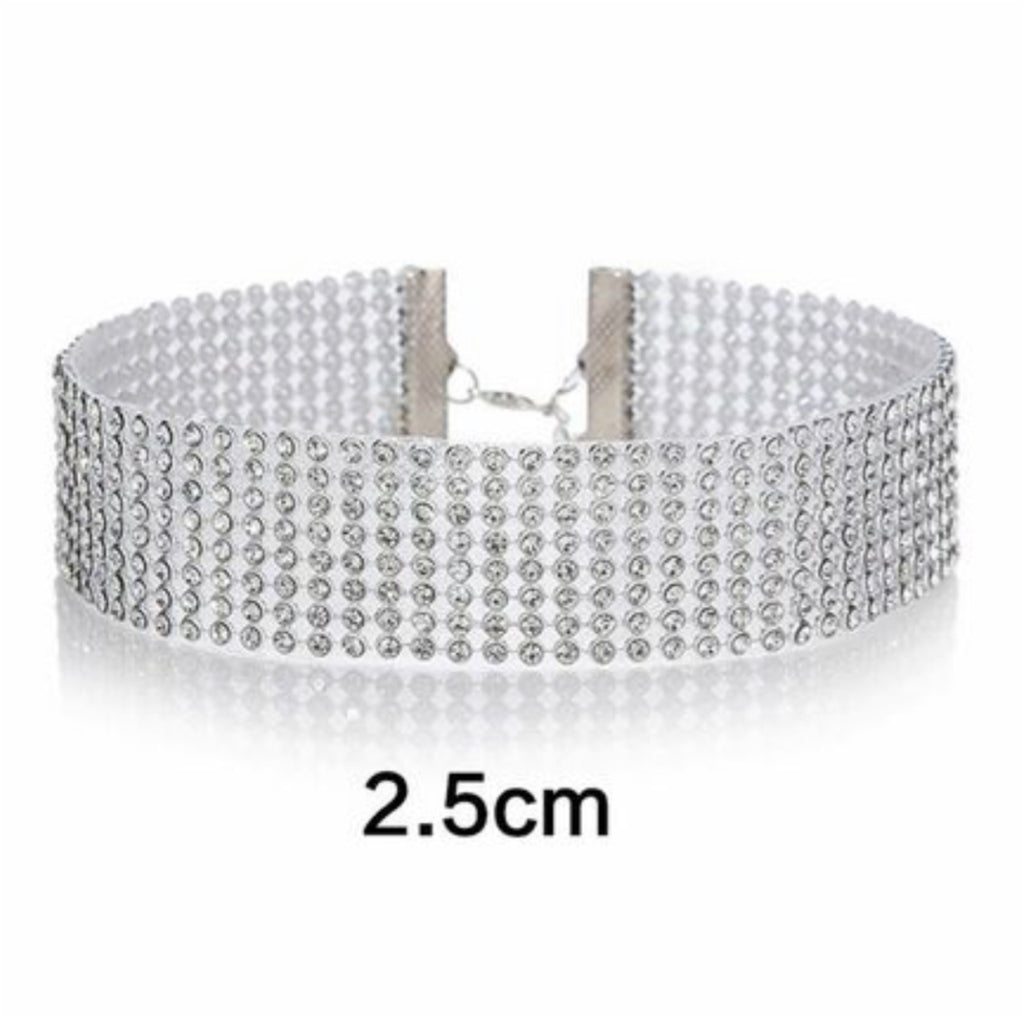 Faux Crystal Bling Rhinestone Choker