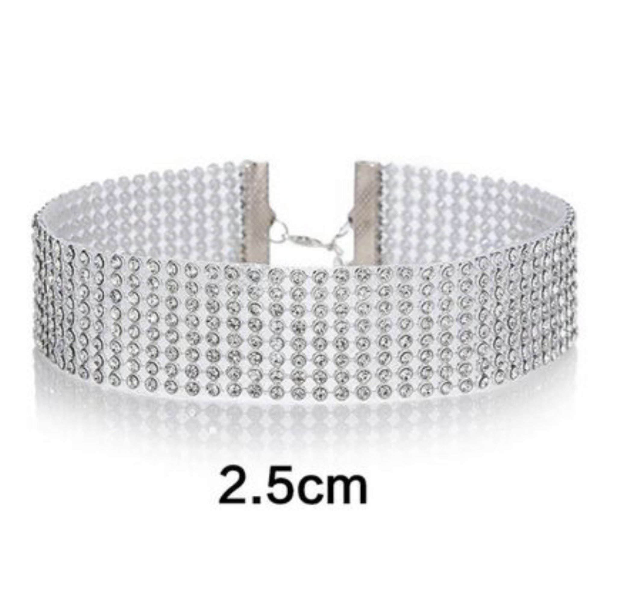 Faux Crystal Bling Rhinestone Choker
